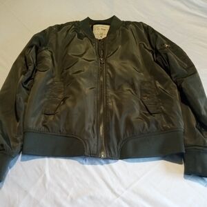Ci Sono Olive Bomber Jacket